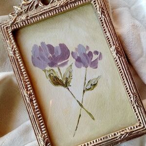 Elegant Floral Art Painting with Gold Frame